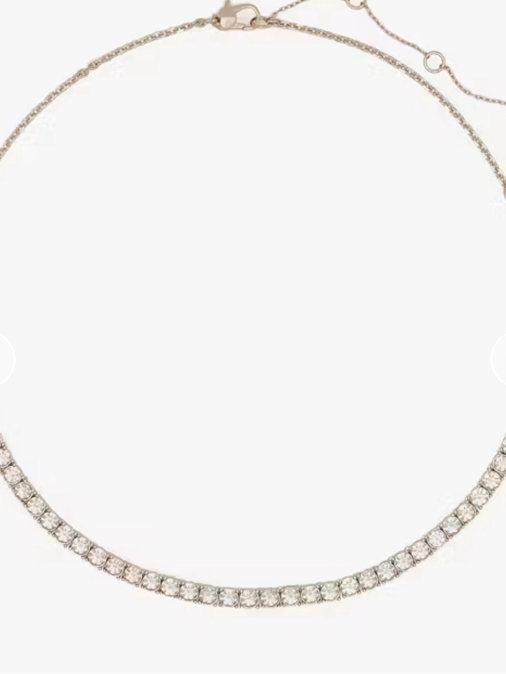 Kate Spade Silver and Cubic Zirconia Shimmy Tennis Necklace NWT
